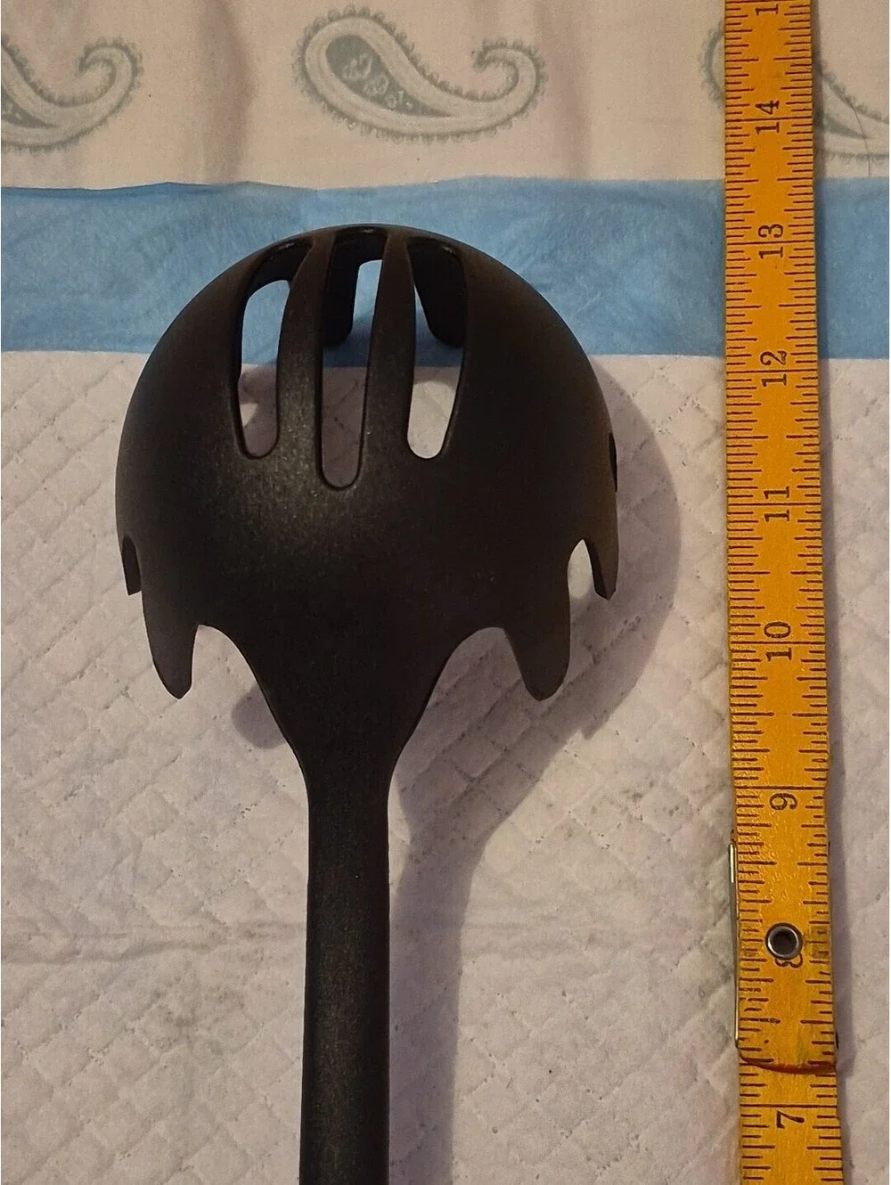 Farberware PASTA FORK Black Nylon Colander Spoon Ladle 13